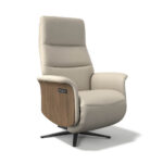 Atlas “Large” – Relaxzetel 3-motorig – Leder B971 + Walnoot + Black (incl batterij)
