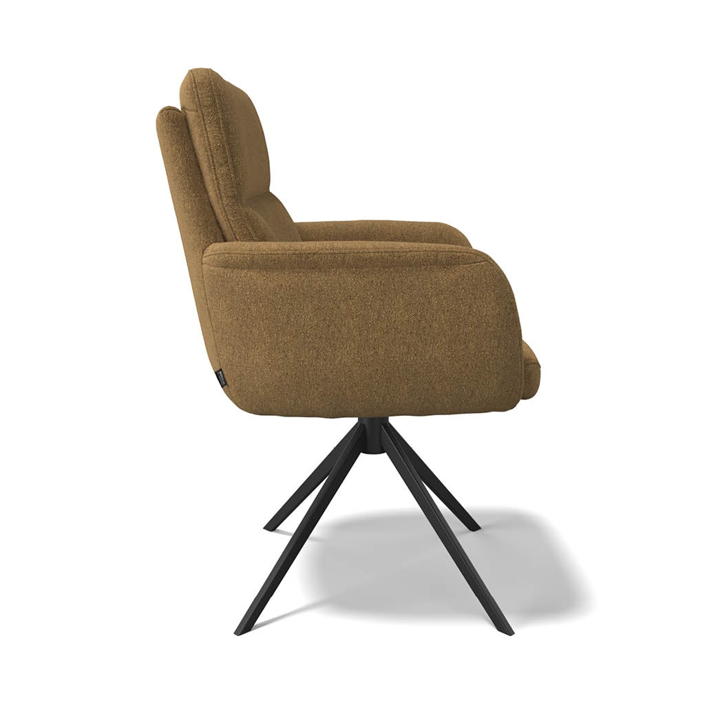 Toby – Eetkamerstoel – Glory 16 Caramel (black) - Afbeelding 6