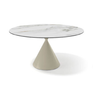 Tirana – Eetkamertafel keramisch – champagne / Mountain Beige MXC341 – Ø 145