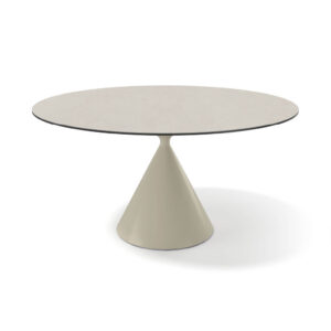 Tirana – Eetkamertafel keramisch – champagne / Concrete MXC346 – Ø 145