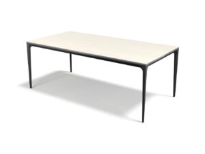 Yari – Eetkamertafel keramisch – zwart / Travertin look MXC131 – 200