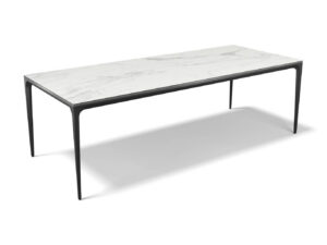 Yari – Eetkamertafel keramisch – zwart / Matt White MXC401 – 240
