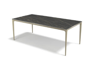 Yari – Eetkamertafel keramisch – champagne / Noir Desir MXC123 – 200