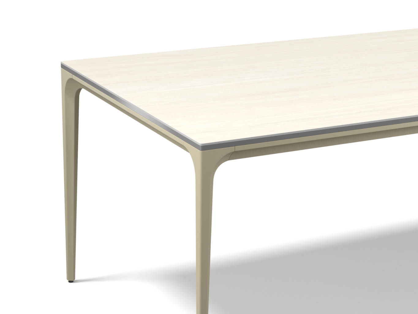Yari – Eetkamertafel keramisch – champagne / Travertin look MXC131 – 200 - Afbeelding 3