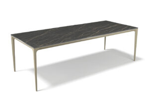 Yari – Eetkamertafel keramisch – champagne / Noir Desir MXC123 – 240