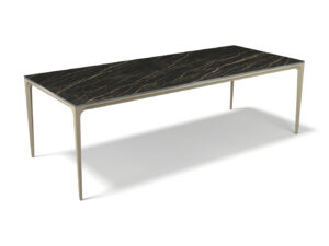 Yari – Eetkamertafel keramisch – champagne / Matt Black MXC402 – 240