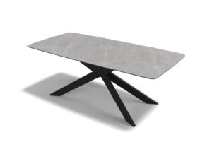 Spider – Eetkamertafel keramisch – Black / Frost Grey MXC343 – 200