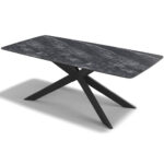 Spider – Eetkamertafel HPL – Black / Jet Sequoia MXH3476 – 200