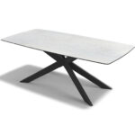 Spider – Eetkamertafel HPL – Black / White Jade MXH7377 – 200