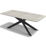 Spider – Eetkamertafel HPL – Black / Silver Shalestone MXH9307 – 200