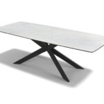 Spider – Eetkamertafel HPL – Black / White Jade MXH7377 – 240