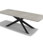 Spider – Eetkamertafel HPL – Black / Silver Shalestone MXH9307 – 240