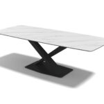 Victory – Eetkamertafel keramisch – Black / Carrara look MXC342 – 240