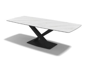 Victory – Eetkamertafel keramisch – Black / Carrara look MXC342 – 240