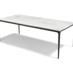Yari – Eetkamertafel keramisch – zwart / Matt White MXC401 – 220