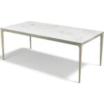 Yari – Eetkamertafel keramisch – champagne / Matt White MXC401 – 200