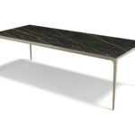Yari – Eetkamertafel keramisch – champagne / Matt Black MXC402 – 240