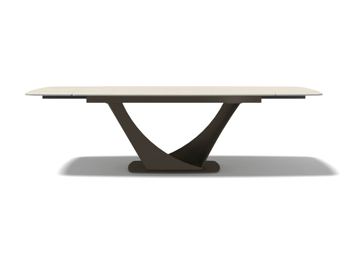 Naru – Eetkamertafel keramisch – Espresso / Travertin look MXC131 – 180 (man. verlengbaar) - Afbeelding 3