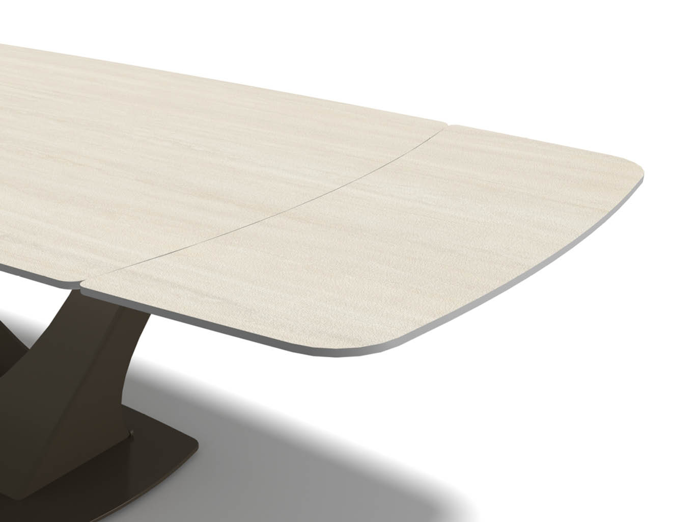 Naru – Eetkamertafel keramisch – Espresso / Travertin look MXC131 – 180 (man. verlengbaar) - Afbeelding 4