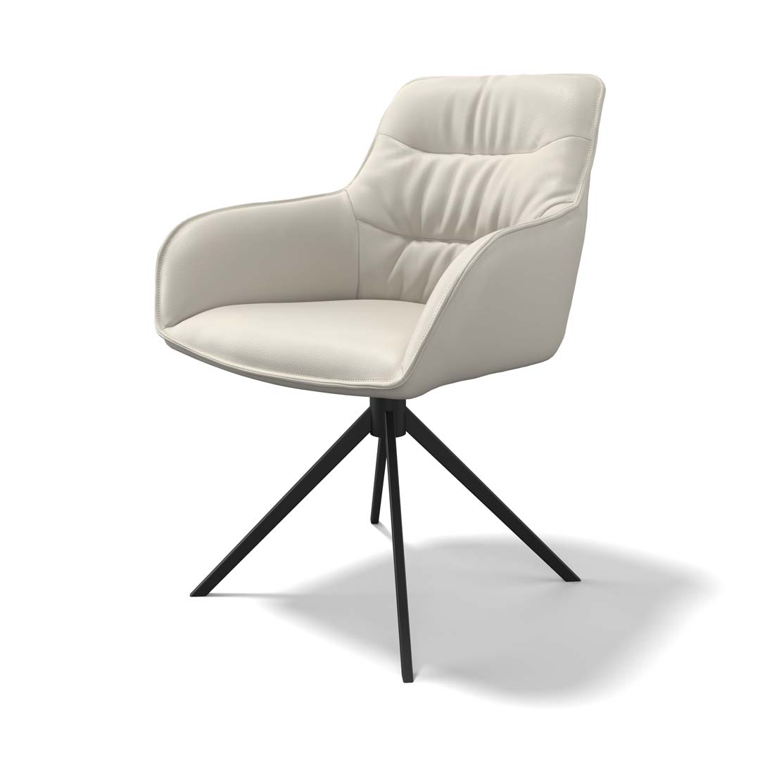 Como – Eetkamerstoel – Leder A822 (zwart) - Afbeelding 5