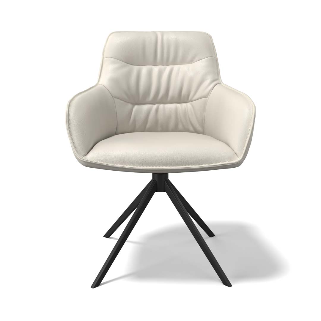Como – Eetkamerstoel – Leder A822 (zwart) - Afbeelding 6