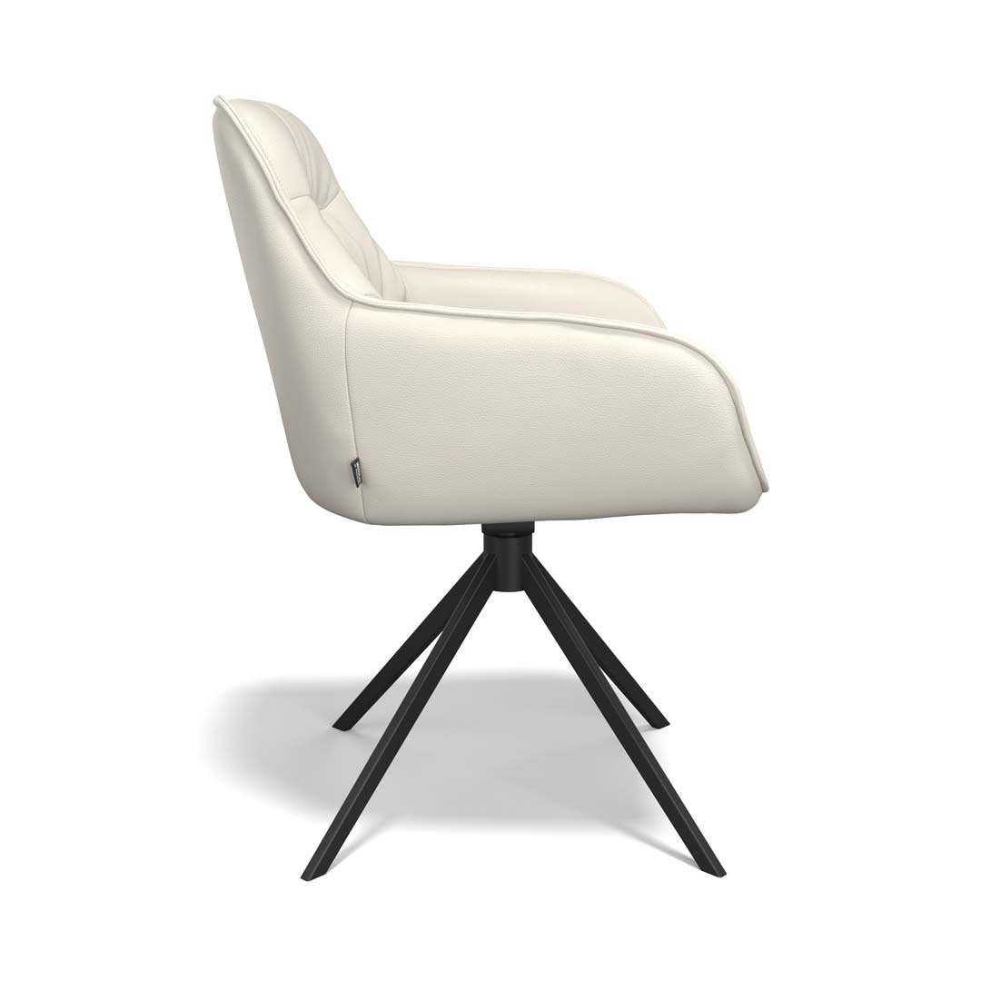 Como – Eetkamerstoel – Leder A822 (zwart) - Afbeelding 2