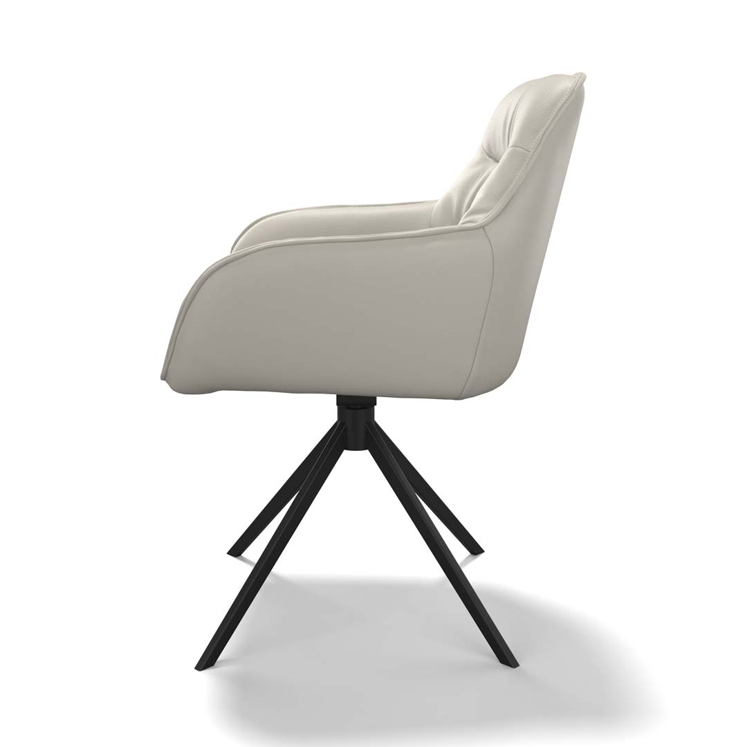 Como – Eetkamerstoel – Leder A822 (zwart) - Afbeelding 4
