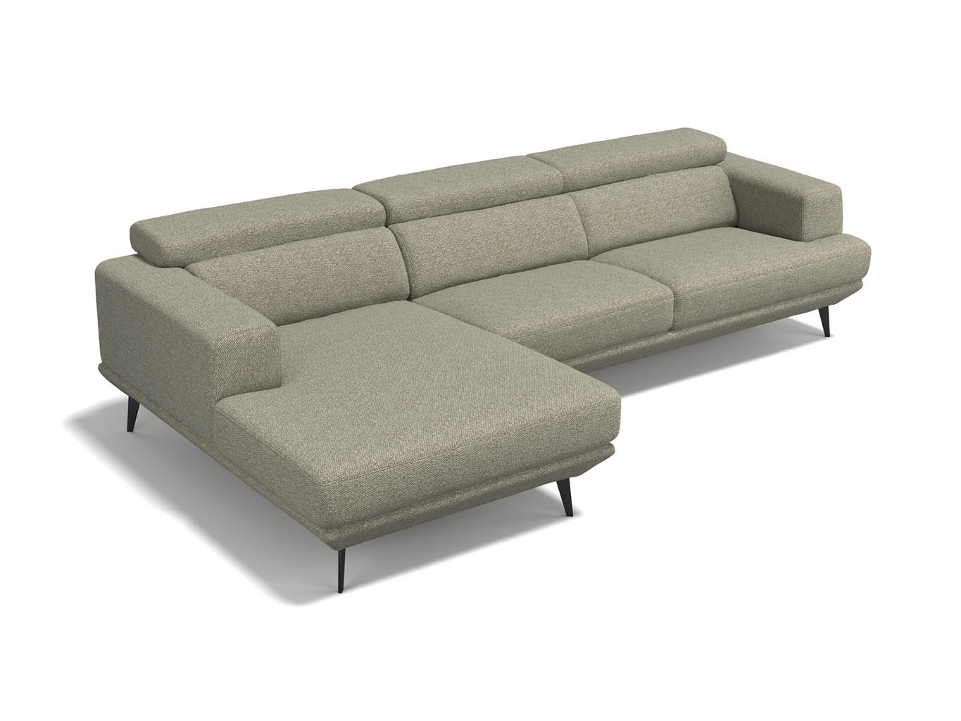 Bristol – Zetelcombinatie met longchair (links) – Cayenne 55 Green - Afbeelding 3